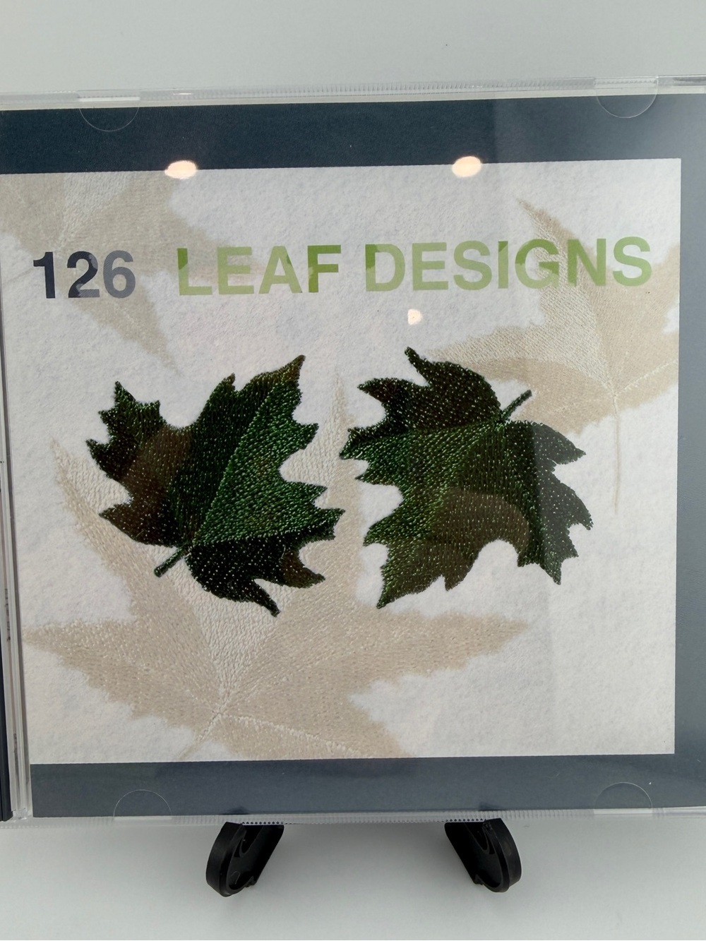 Janome #126 LEAF DESIGNS Memory Embroidery Card w/ Templets